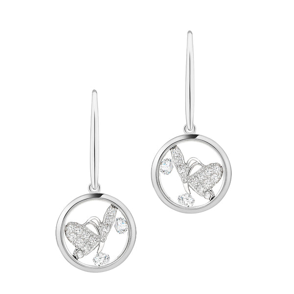 Astra - Butterfly Earrings - Silver