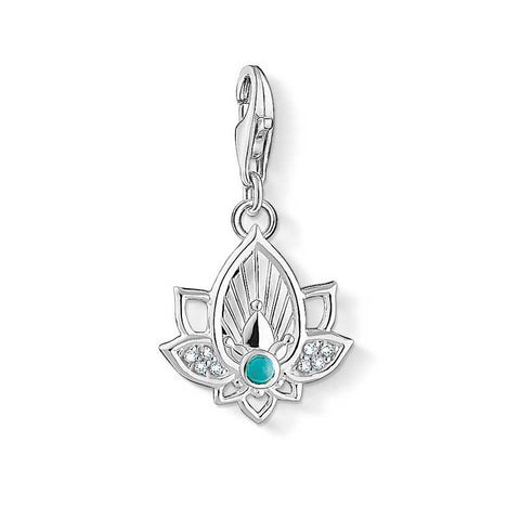 Thomas Sabo Charm Club Turquoise Lotus Flower Charm - CC1446