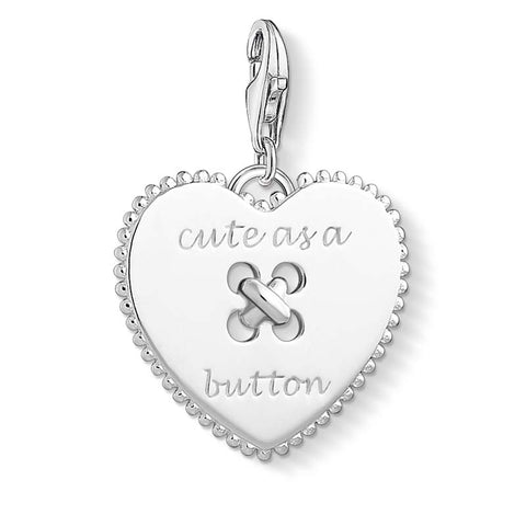 Thomas Sabo Charm Club Cute as a Button Heart Charm - CC1485