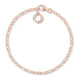 Thomas Sabo Charm Club Rose Gold Plated Belcher Charm Bracelet - Large (18.5cm)