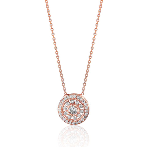 DECO DROP NECKLACE ROSE GOLD