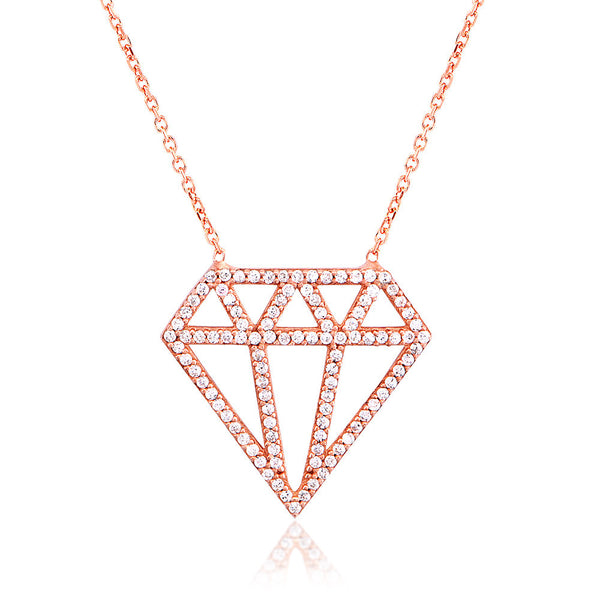 OPEN DIAMOND PENDANT - ROSE GOLD