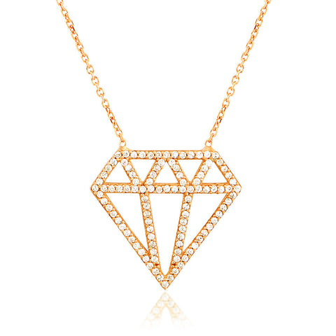 OPEN DIAMOND PENDANT - GOLD