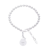 Heart Sterling Silver Declaration Bracelet "Love"