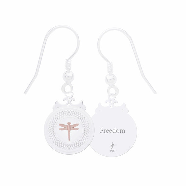 Dragonfly Sterling Silver Declaration Earrings "Freedom"