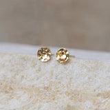 Najo - Double Beat Yellow Gold Stud Earring