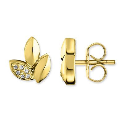 Thomas Sabo Gold Plated Leaves Studs - D_H0006Y