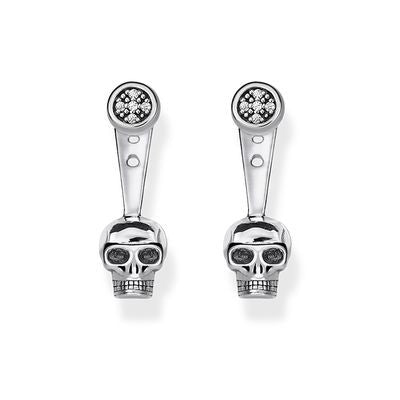 Thomas Sabo Diamond Silver Rebel at Heart Skull Earring Jackets - D_H0014