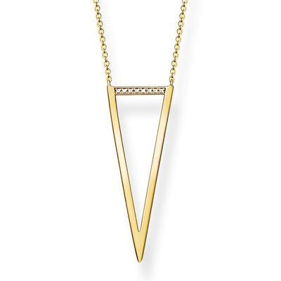 Thomas Sabo Gold Plated Triangle Necklace - D_KE0008Y