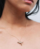 Meadowlark - Dinosaur Charm Necklace Gold Plated