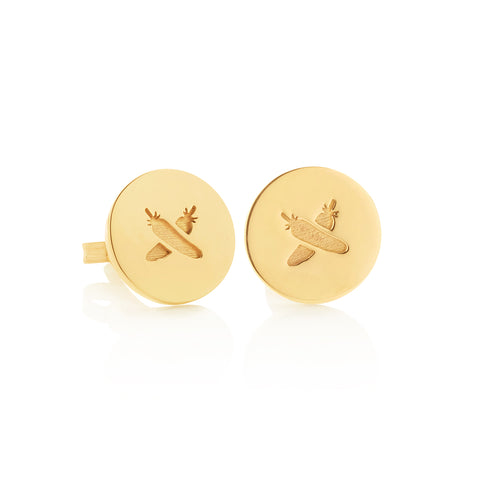 Boh Runga - Discologo Studs 9ct Yellow Gold