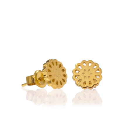 Boh Runga Lotus Studs - 9ct Yellow Gold