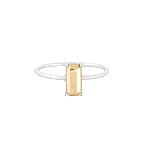 Boh Runga Modern Classic Gold Baguette Ring - 9ct Yellow Gold