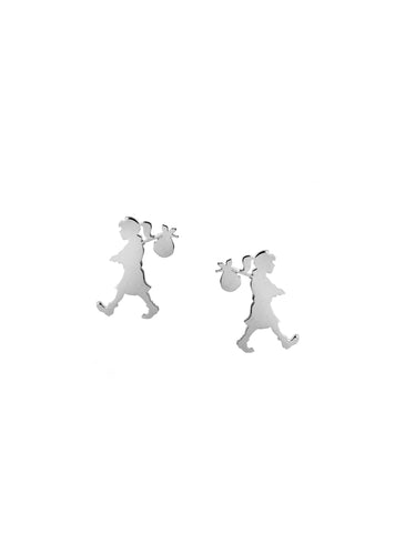 Karen Walker - Runaway Girl Studs Sterling Silver