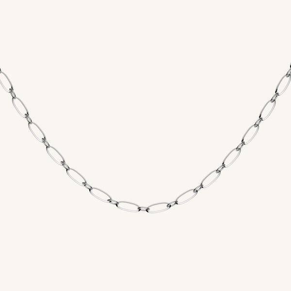 Rosefield - Oval Necklace Silver