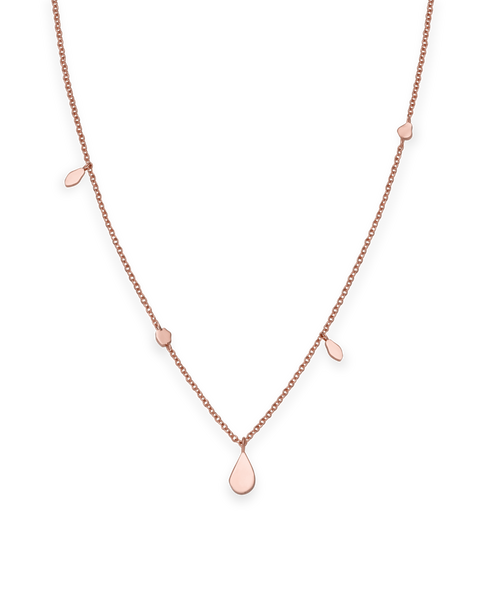 Rosefield - Iggy Shaped Drop Necklace Rose Gold