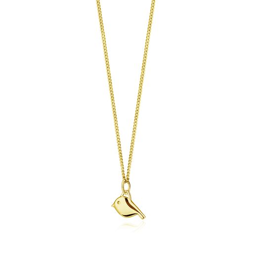 Boh Runga - Gold Plated Robin Pendant