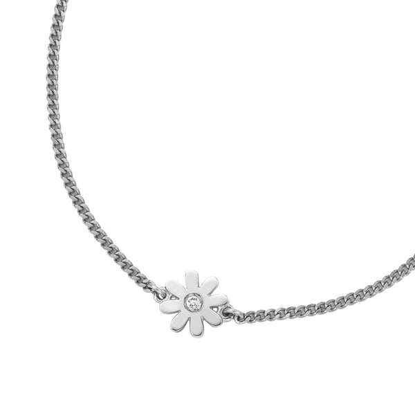 Karen Walker Mini Daisy Pendant - Silver, Diamond