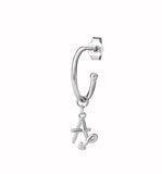 Karen Walker Single Initial Hoop - A