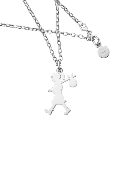 Karen Walker Large Runaway Girl Pendant - Silver, 50cm