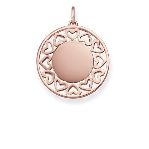 Thomas Sabo Rose Gold Plated Love Bridge Hearts Pendant - TLBPE0013R