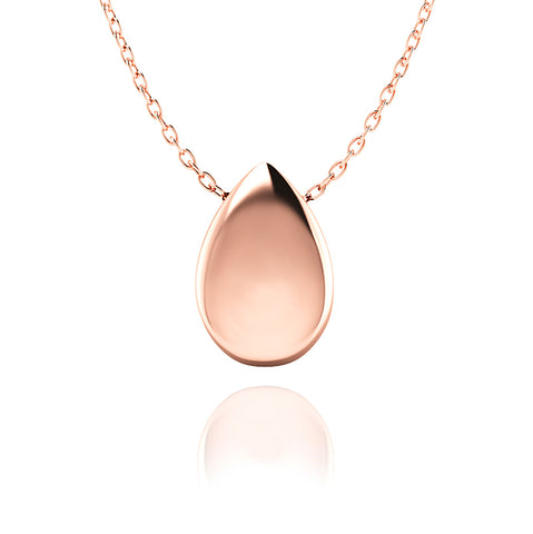 Love In A Jewel Love Drop Pendant - 9ct Rose Gold, Plain