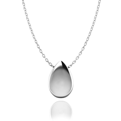 Love In A Jewel Love Drop Pendant - Silver, Plain