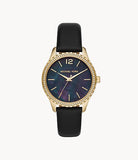 Michael Kors Watch - Three Hand Black Leather