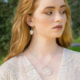 Nick Von K - Mother Of Pearl Pohutakawa Leaf Earrings