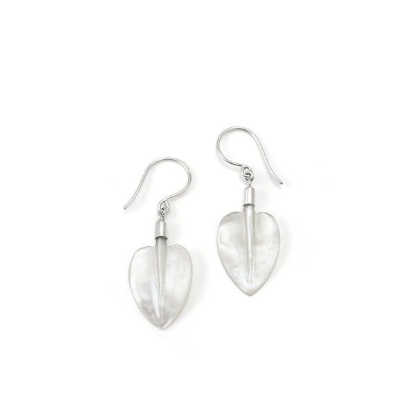 Nick Von K - Mother Of Pearl Pohutakawa Leaf Earrings