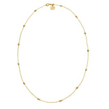 Najo - Like A Breeze Necklace - 1mm YG Plated Chain With Oval Beads 45cm