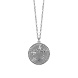 Meadowlark Talisman Necklace - Silver & Blue Sapphire