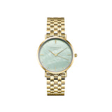 Rosefield Watch - The Upper East Side Green Mint Gold Watch