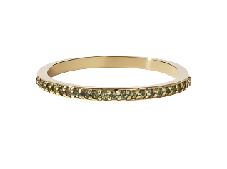 Meadowlark Sapphire Eternity Band - 9ct Gold & Green Sapphire