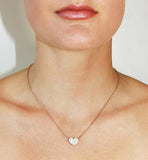 Love In A Jewel Heart Pendant - 9ct Yellow Gold with Diamonds