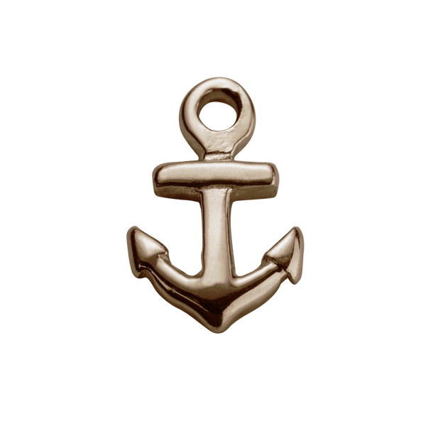 STOW Lucky Anchor (Strength) Charm - 9ct Rose Gold