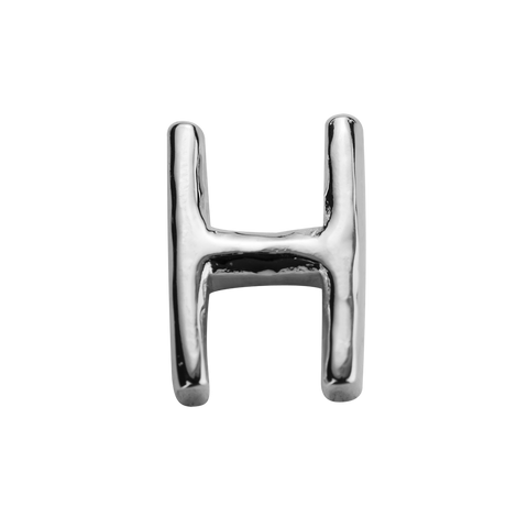 STOW Letter H Charm - Sterling Silver