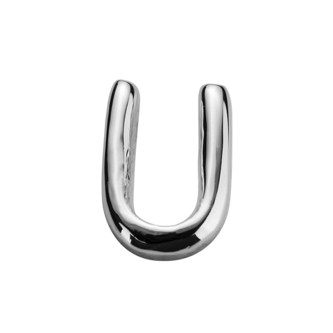 STOW Letter U Charm - Sterling Silver