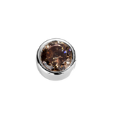 STOW Virtue Charm - Strength - Brown CZ & Sterling Silver