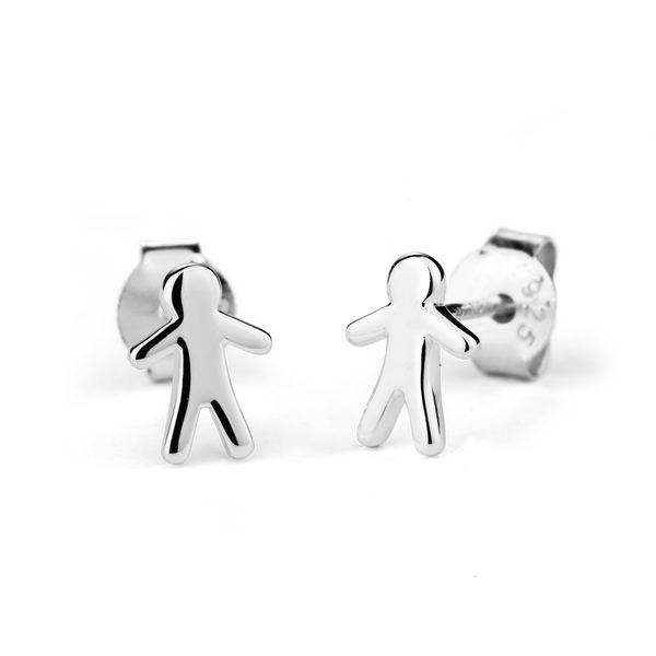 STOW Silver Stud Earrings - Stowaway Boy (Heroic)