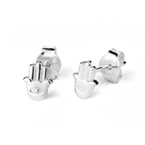 STOW Silver Stud Earrings - Hamsa Hand (Protection)