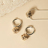 Najo - Nest Huggie Earrings Gold Plated and Silver