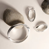 Najo - Awaken Oval Silver Earrings