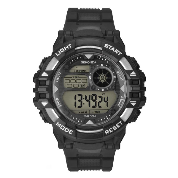 Sekonda Men’s Black Strap Digital Sports Watch