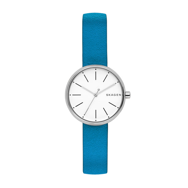 Skagen Signatur Blue & Leather Watch SKW2597