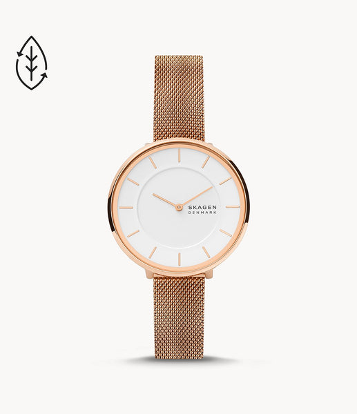 Skagen - Gitte Two-Hand Rose Gold Stainless Mesh Watch