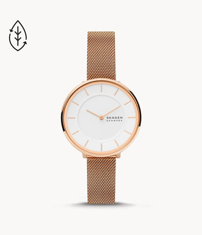 Skagen - Gitte Two-Hand Rose Gold Stainless Mesh Watch