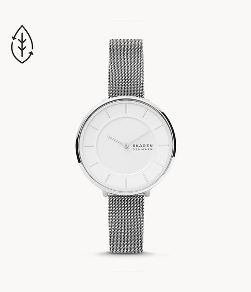 Skagen - Gitte Two-Hand Silver-Tone Stainless Mesh Watch