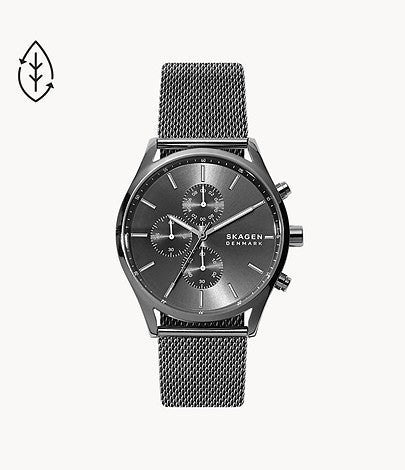 Skagen - Holst Chronograph Charcoal Steel Mesh Watch