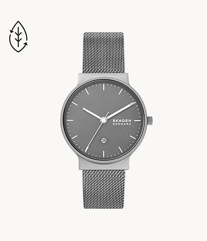 Skagen - Ancher Three-Hand Date Charcoal Stainless Watch